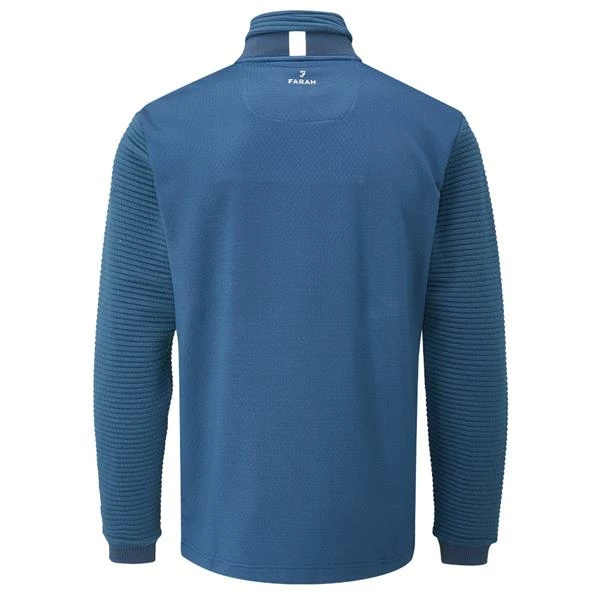 Farah Gents Warren ¼ Zip Top Teal 4 Farah Gents Warren ¼ Zip Top Teal - Image 2