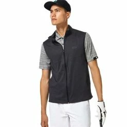 Oakley Gents Gravity Range Vest Blackout Heather -Golf Clothing Shop P FOA403097OAKLEYVESTBLACKOUTHEATHER09GGENTS 2 L