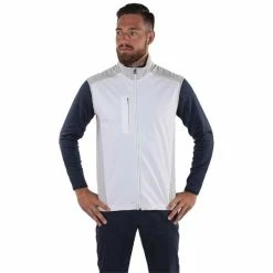 Galvin Green Gents Lion Bodywarmer White - Cool Grey -Golf Clothing Shop P G1224GALVINGREENBODYWARMERWHITECOOLGREYGENTS 2 L