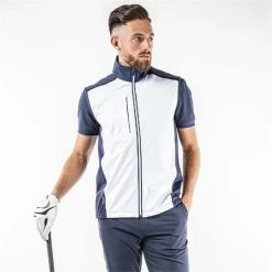 Galvin Green Gents Lion Bodywarmer White - Navy (13) -Golf Clothing Shop P G1224GALVINGREENBODYWARMERWHITENAVY13GENTS 2 L