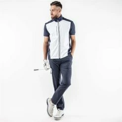 Galvin Green Gents Lion Bodywarmer White - Navy (13) -Golf Clothing Shop P G1224GALVINGREENBODYWARMERWHITENAVY13GENTS 4 L