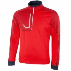 Galvin Green Gents Daxton ½ Zip Insula Top Red - Navy - White