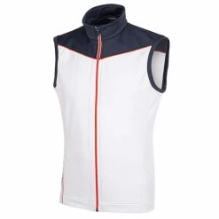 Galvin Green Gents Davon Insula Vest White - Navy - Orange (15)