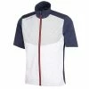 Galvin Green Gents Livingston Short Sleeve Jacket White - Navy - Orange (13) -Golf Clothing Shop P G1320GALVINGREENJACKETWHITENAVYORANGE13GENTS L