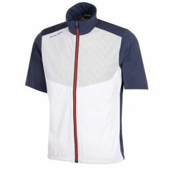 Golf Clothing Shop 42 Galvin Green Gents Livingston Short Sleeve Jacket White - Navy - Orange (13)
