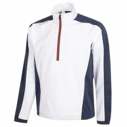 Galvin Green Gents Lawrence ½ Zip WindTop White - Navy - Orange (13)