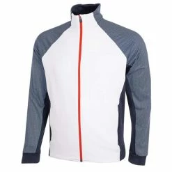 Golf Clothing Shop 33 Galvin Green Gents Donald Insula Jacket White - Navy - Orange (13)
