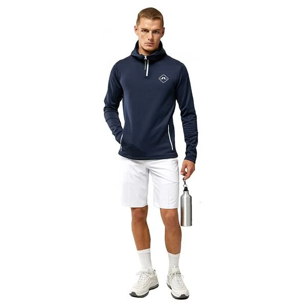J.Lindeberg Gents Aerial Quater Hoodie Navy - White (0000) 5 J.Lindeberg Gents Aerial Quater Hoodie Navy - White (0000) - Image 3
