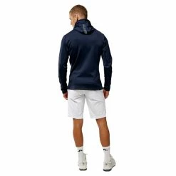 J.Lindeberg Gents Aerial Quater Hoodie Navy - White (0000) 10 J.Lindeberg Gents Aerial Quater Hoodie Navy - White (0000) -Golf Clothing Shop P GMJS07887JLINDEBERGHOODIENAVYWHITE0000GENTS 3 L