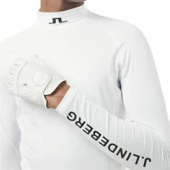 J.Lindeberg Gents Aello Soft Compression White (0000) -Golf Clothing Shop P GMJT06334JLINDEBERGMOCKWHITE0000GENTS 4 L