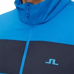 J.Lindeberg Gents Packlight Hybrid Jacket Egyptian Blue -Golf Clothing Shop P GMOW02763JLINDEBERGJACKETBLUEO349GENTS 5 L