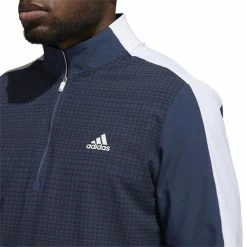 ADIDAS Gents Primegreen Printed ¼ Zip Top Navy - Black -Golf Clothing Shop P GR3085ADIGENTSPRIMEPRINTZIPTOPNAVYBLACK 4 L