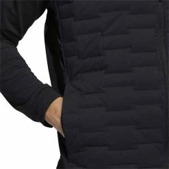 ADIDAS Gents Frost Guard Full-Zip Padded Vest Black -Golf Clothing Shop P H50988ADIDASVESTBLACKGENTS 4 L