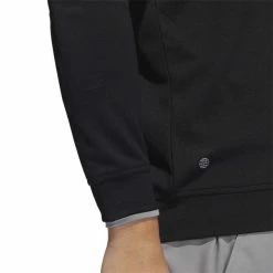 ADIDAS Gents Lightweight ¼ Zip Top Black -Golf Clothing Shop P H54060ADIGENTSLTWGTTOPBLACK 4 L