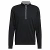 ADIDAS Gents Lightweight ¼ Zip Top Black