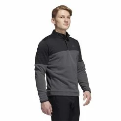 ADIDAS Gents DWR Colorblock ¼ Zip Sweatshirt Grey Six -Golf Clothing Shop P HF6527ADIDASSWEATSHIRTGREY6GENTS 3 L