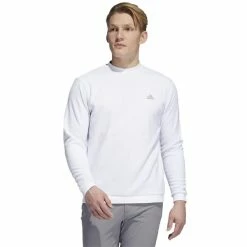 ADIDAS Gents Core Crew Neck Sweatshirt White -Golf Clothing Shop P HF91330ADIGENTSCORECREWPULLOVERWHITE 2 L