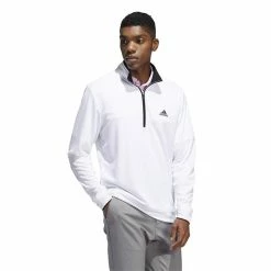 ADIDAS Gents Primegreen ¼ Zip Sweatshirt White -Golf Clothing Shop P HM8263ADIDASSWEATSHIRTWHITEGENTS 3 L