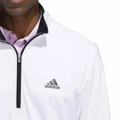 ADIDAS Gents Primegreen ¼ Zip Sweatshirt White -Golf Clothing Shop P HM8263ADIDASSWEATSHIRTWHITEGENTS 4 L