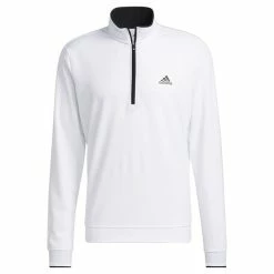 ADIDAS Gents Primegreen ¼ Zip Sweatshirt White