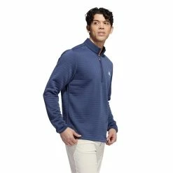 ADIDAS Gents DWR ¼ Zip Sweatshirt Crew Navy -Golf Clothing Shop P HM8282ADIDASSWEATSHIRTCREWNAVYGENTS 3 L