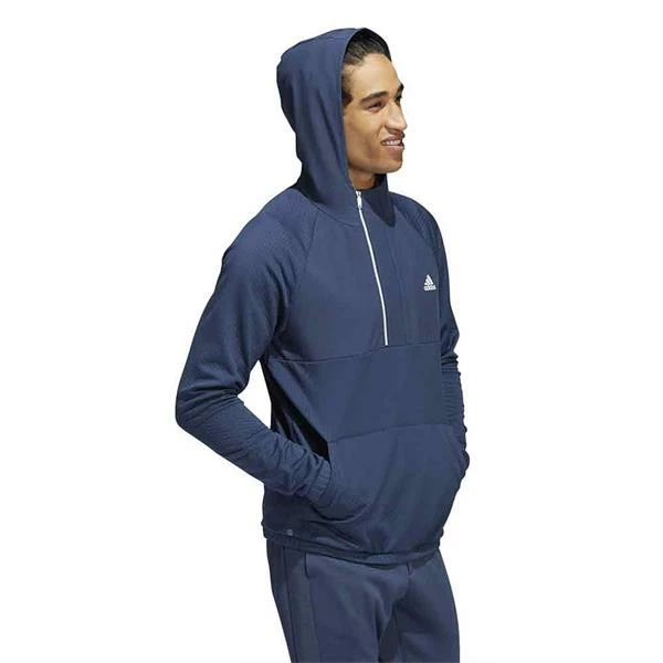 ADIDAS Gents ¼ Zip Fleece Parka With Hood Crew Navy 6 ADIDAS Gents ¼ Zip Fleece Parka With Hood Crew Navy - Image 4