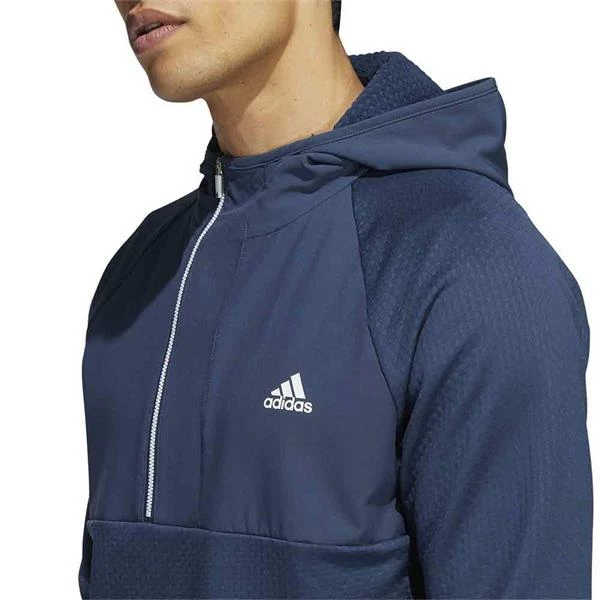 ADIDAS Gents ¼ Zip Fleece Parka With Hood Crew Navy 7 ADIDAS Gents ¼ Zip Fleece Parka With Hood Crew Navy - Image 5