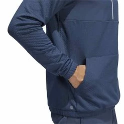 ADIDAS Gents ¼ Zip Fleece Parka With Hood Crew Navy 13 ADIDAS Gents ¼ Zip Fleece Parka With Hood Crew Navy -Golf Clothing Shop P HM8284ADIDASHOODIECREWNAVYGENTS 5 L