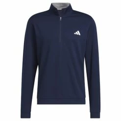 ADIDAS Gents Elevated ¼ Zip Pullover Collegiate Navy