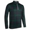 Glenmuir Gents Wick Zip Neck Lightweight Performance Midlayer Tartan - Light Grey -Golf Clothing Shop P MF7503GLENMUIRMIDLAYERTARTANLIGHTGREYGENTS L