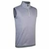 Glenmuir Gents Charles Zip Neck Sleeveless Midlayer Light Grey Marl - White -Golf Clothing Shop P MF7556GLENMUIRMIDLAYERGREYGENTS L