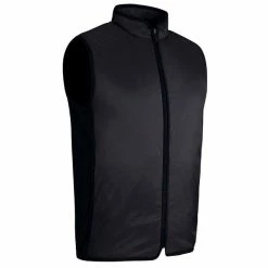 Glenmuir Gents Shiel Z-Frnt Rib Padded Gilet Black
