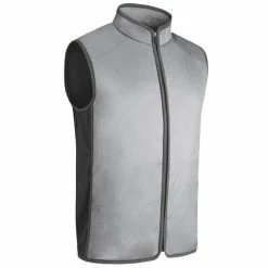 Glenmuir Gents Shiel Z-Frnt Rib Padded Gilet Grey - Charcoal