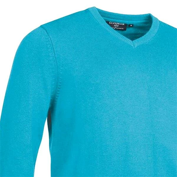Glenmuir Gents Glencoe V-Neck Sweater Aqua 4 Glenmuir Gents Glencoe V-Neck Sweater Aqua - Image 2
