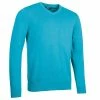 Glenmuir Gents Glencoe V-Neck Sweater Aqua -Golf Clothing Shop P MKC7516GLENMUIRSWEATERAQUAGENTS L
