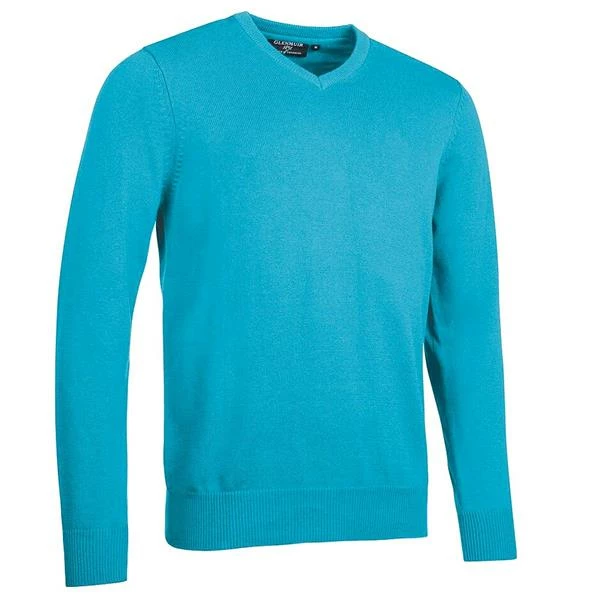 Glenmuir Gents Glencoe V-Neck Sweater Aqua 3 Glenmuir Gents Glencoe V-Neck Sweater Aqua