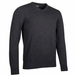 Glenmuir Gents Glencoe V-Neck Sweater Charcoal Marl
