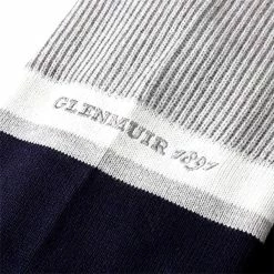 Glenmuir Gents Garnock Zip Neck Water Repellent Cashmere Sweater Navy - Light Grey Marl - White -Golf Clothing Shop P MKC7612GLENMUIRSWEATERNAVYGREYWHITEGENTS 2 L
