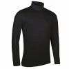 Glenmuir Gents Kelso Long Sleeve Roll Collar Shirt Black -Golf Clothing Shop P MSC7600GLENMUIRSHIRTBLACKGENTS L