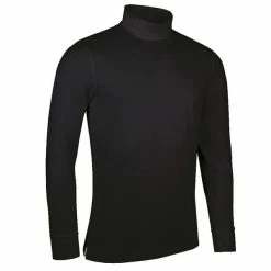 Glenmuir Gents Kelso Long Sleeve Roll Collar Shirt Black