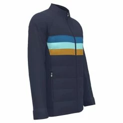 Original Penguin Gents Full Zip Insulated 70's Jacket Black Iris (417) -Golf Clothing Shop P OGRFC035ORIGINALPENGUINJACKETBLACKIRIS417GENTS 2 L