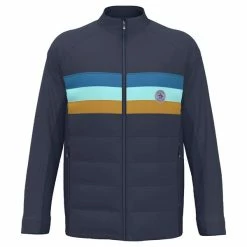 Original Penguin Gents Full Zip Insulated 70's Jacket Black Iris (417)