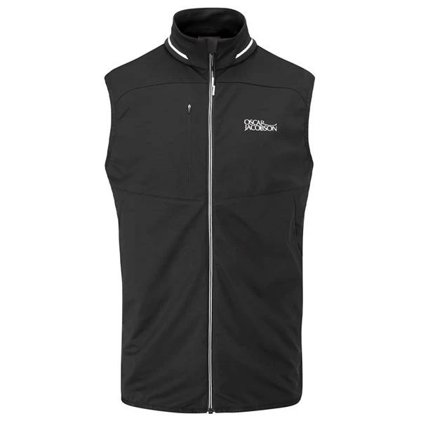 Oscar Jacobson Gents Rolfe Tour Gilet Black - White 2 Oscar Jacobson Gents Rolfe Tour Gilet Black - White
