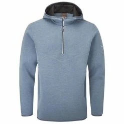 Oscar Jacobson Gents Dayne Hoodie China Blue Marl