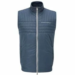 Oscar Jacobson Gents Hodgson Padded Gilet China Blue