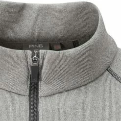Ping Gents Ramsey ½ Zip Top Ash Marl -Golf Clothing Shop P P03356PINGTOPASHMARLGENTS 5 L