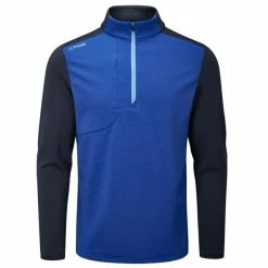 Ping Gents Farrell Midlayer Top Blue Surf - Oxford Blue