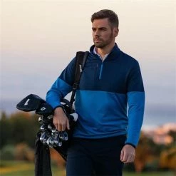 Ping Gents Nexus Mid Layer Danube - Oxford Blue -Golf Clothing Shop P P03578PINGMIDLAYERDANUBEBLUEGENTS 4 L