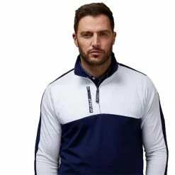 Stuburt Gents Reynold Mid Layer Midnight - White -Golf Clothing Shop P SBTOP1246STUBURTMIDLAYERMIDNIGHTWHITEGENTS 2 L