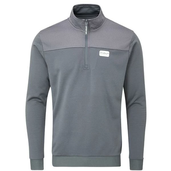 Stuburt Gents Active-Tech Zip Neck Top Slate Grey 3 Stuburt Gents Active-Tech Zip Neck Top Slate Grey